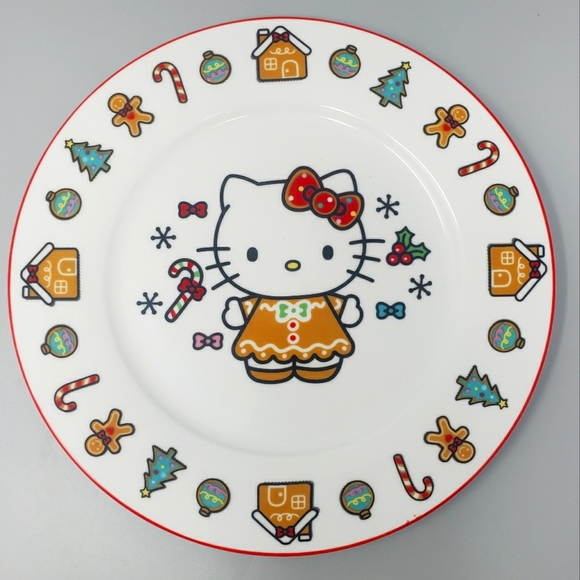 Hello Kitty 8" Christmas Plate - Picture 1 of 9